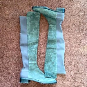 Stuart Weitzman Grey Suede Tall Boots